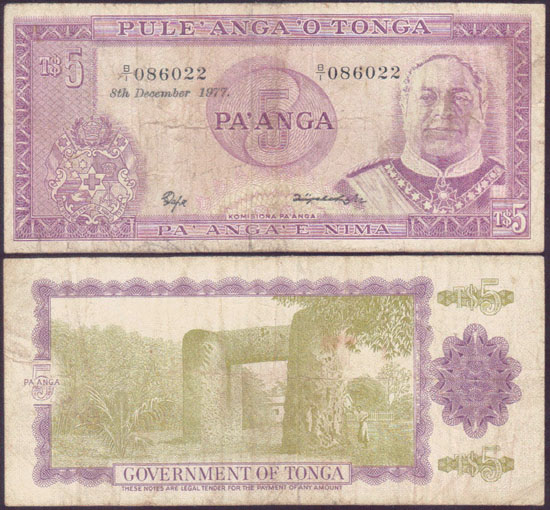 1977 Tonga 5 Pa'anga L000411